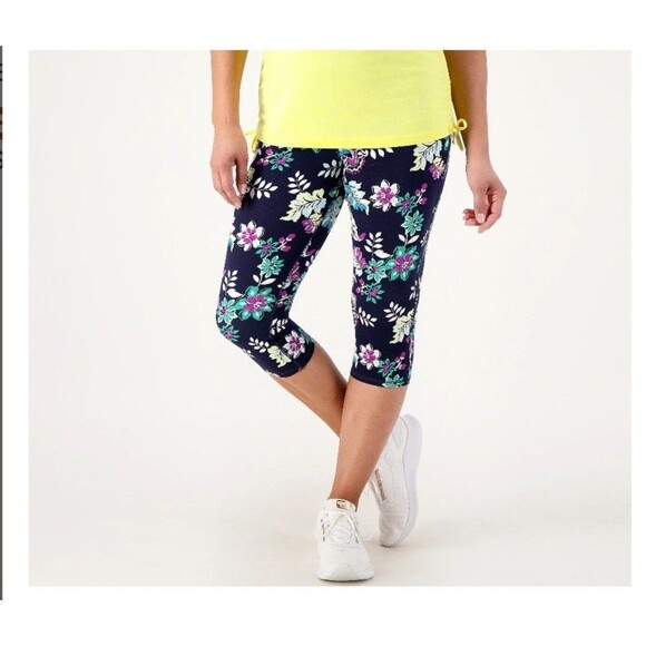 Sport Savvy Pants - Women's Sport Savvy 5X Floral Stretch Capri NWOT SOLD Out On QVC!!!